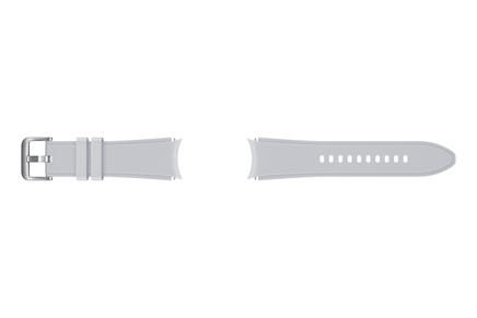 Samsung Galaxy Watch 4 & Watch 5 Ridge Spor Kordon (20mm, S/M) - Gümüş